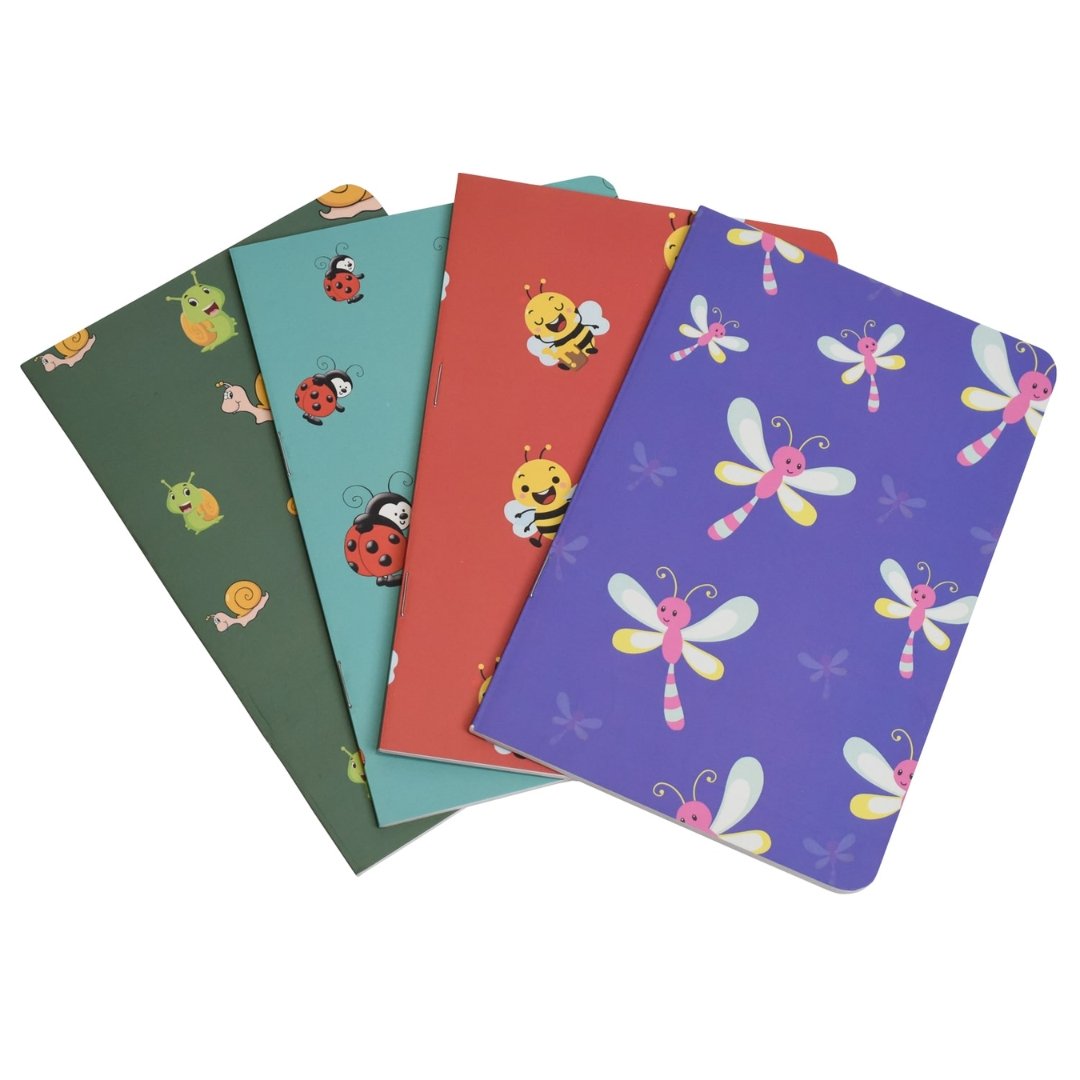 Papboo Set Of 4 Unruled Notebooks