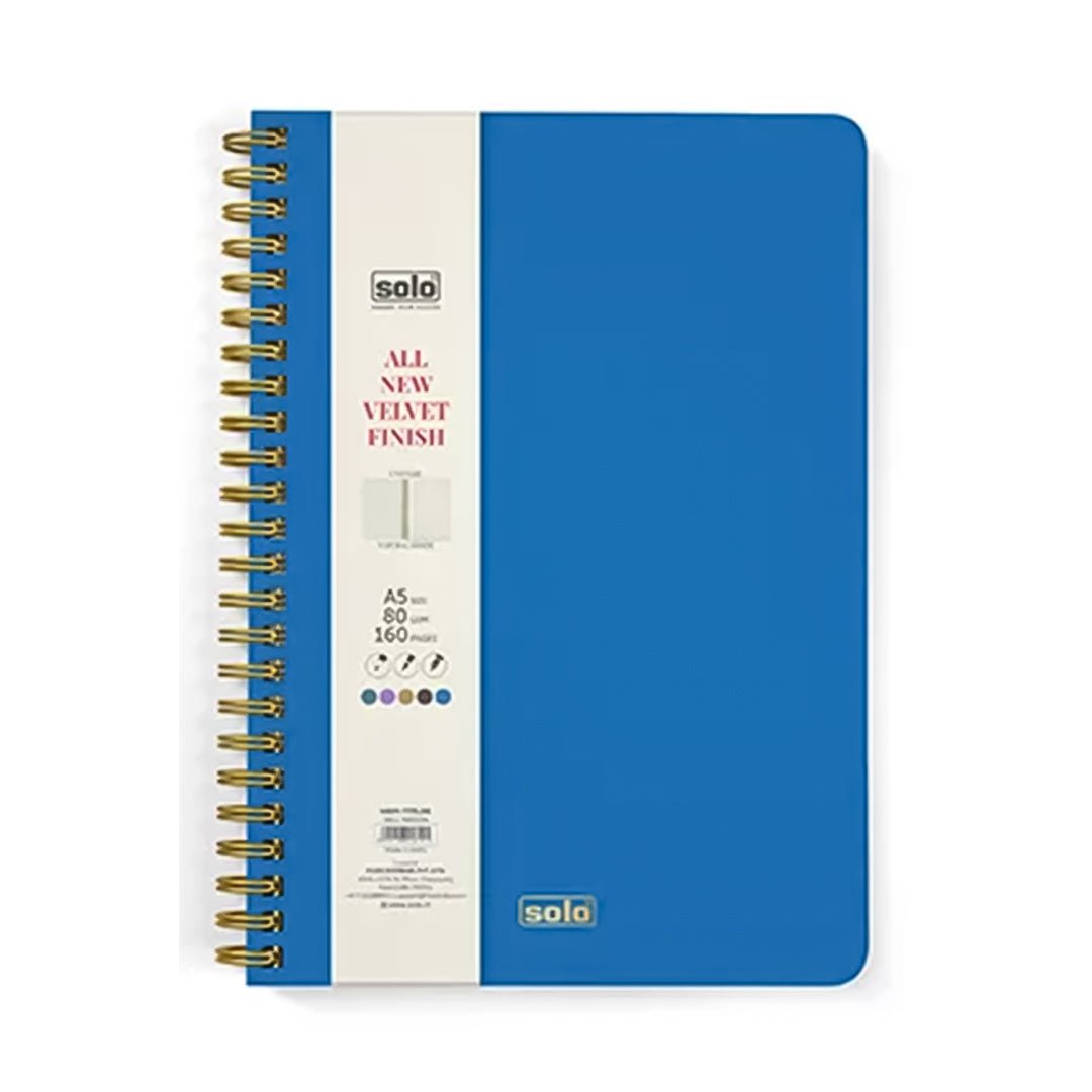 Solo Velvet Finish Notebook (Unruled)-A5
