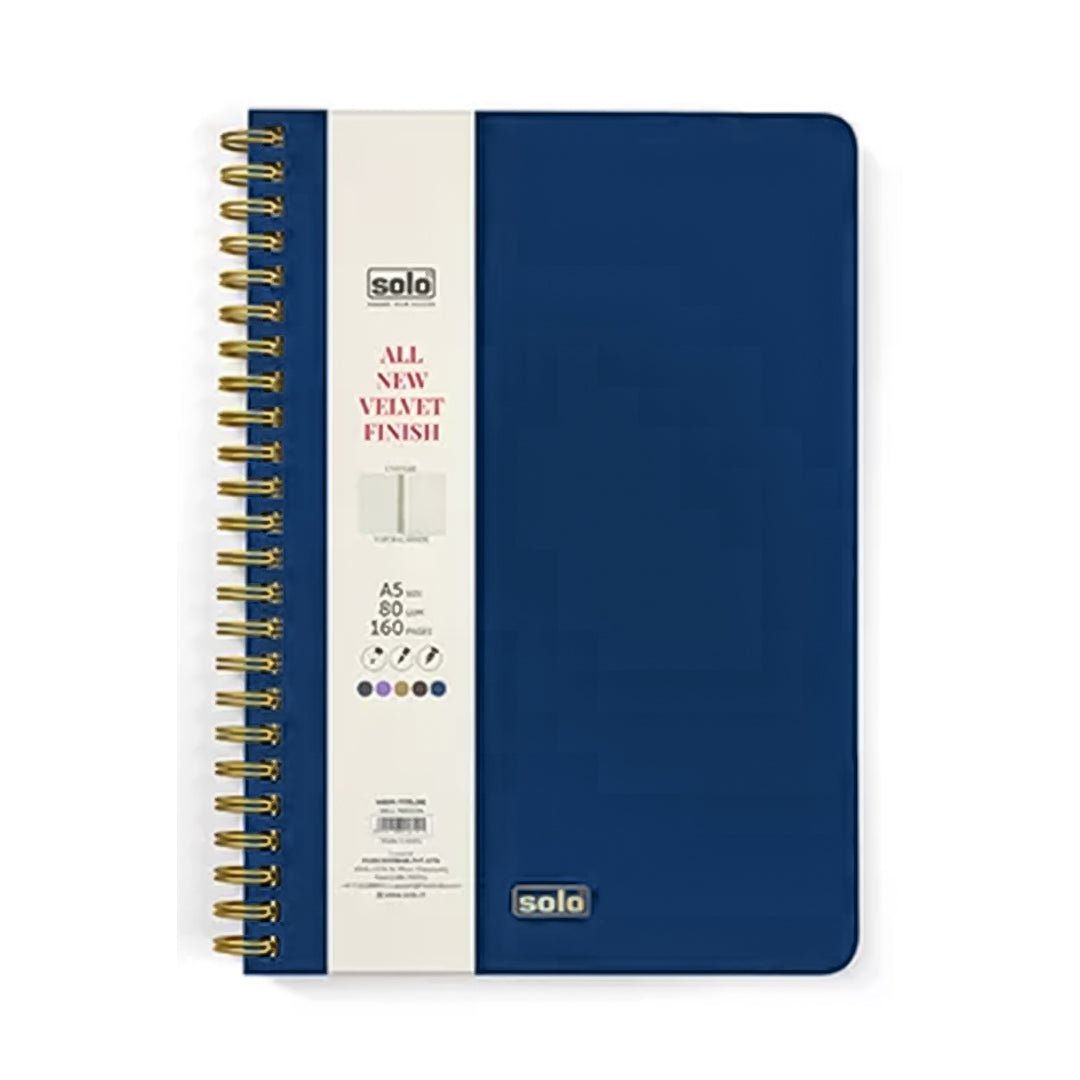 Solo Velvet Finish Notebook (Unruled)-A5