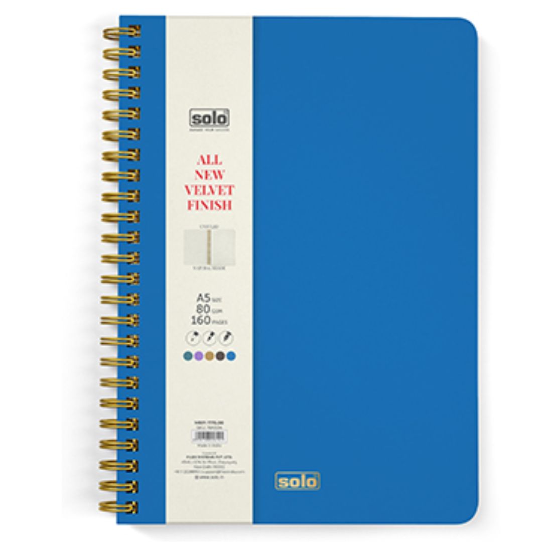 Solo Velvet Finish Notebook (Unruled)-A5