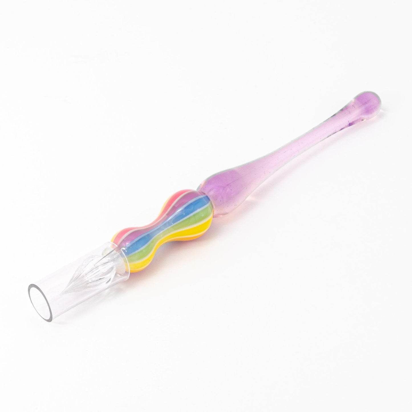 Dreamy Rainbow Balloon Glass Dip Pen | Rose