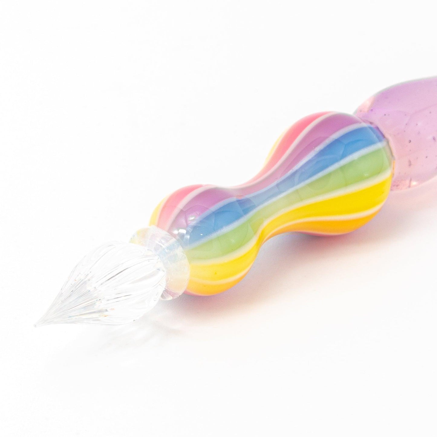 Dreamy Rainbow Balloon Glass Dip Pen | Rose