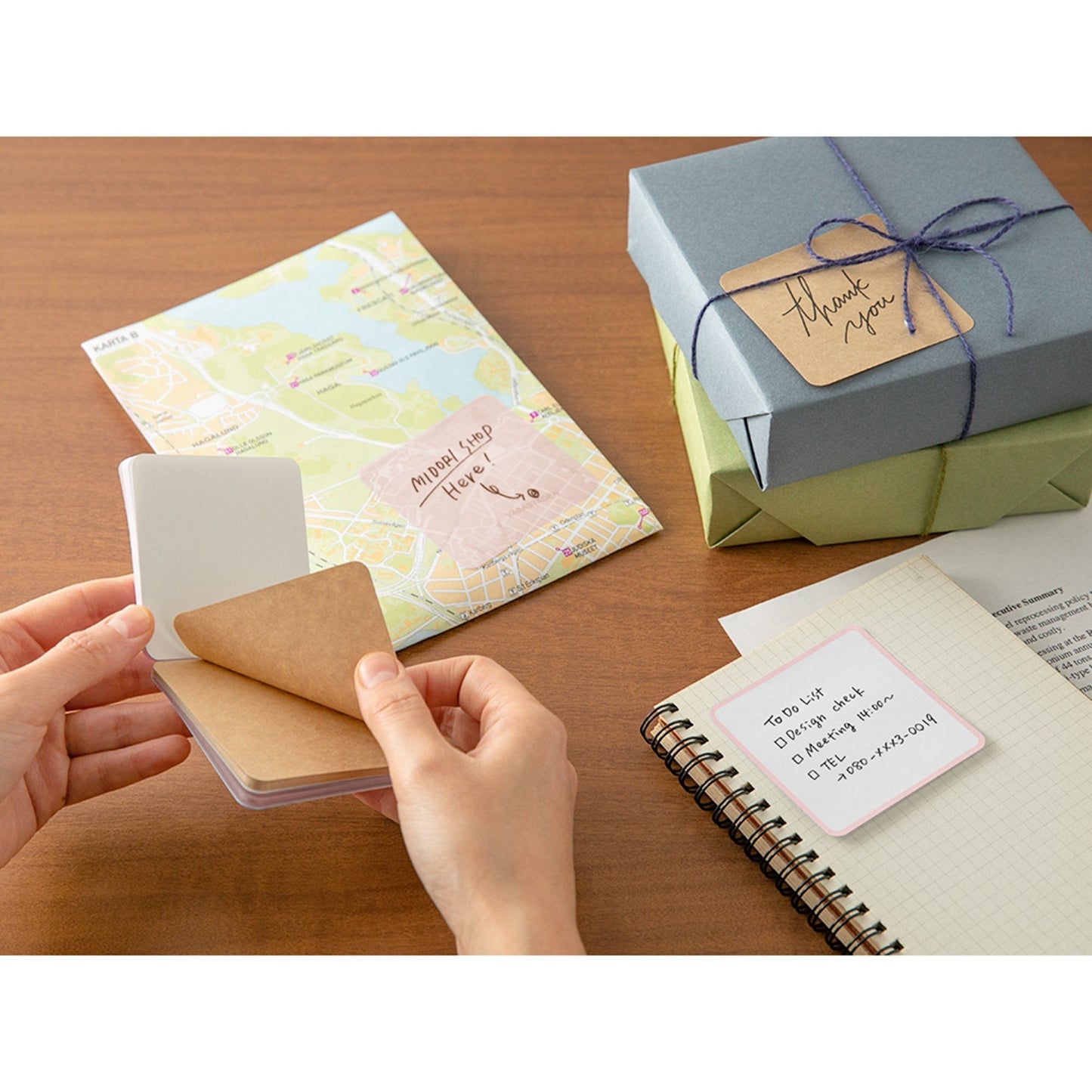 PINK Midori Selectable Pickable Sticky Notes Transparent Sticky Note Kraft Sticky Note | 70mm