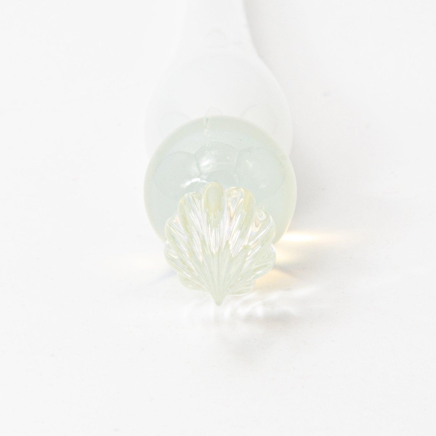 King's Scepter White Glass Dip Pen