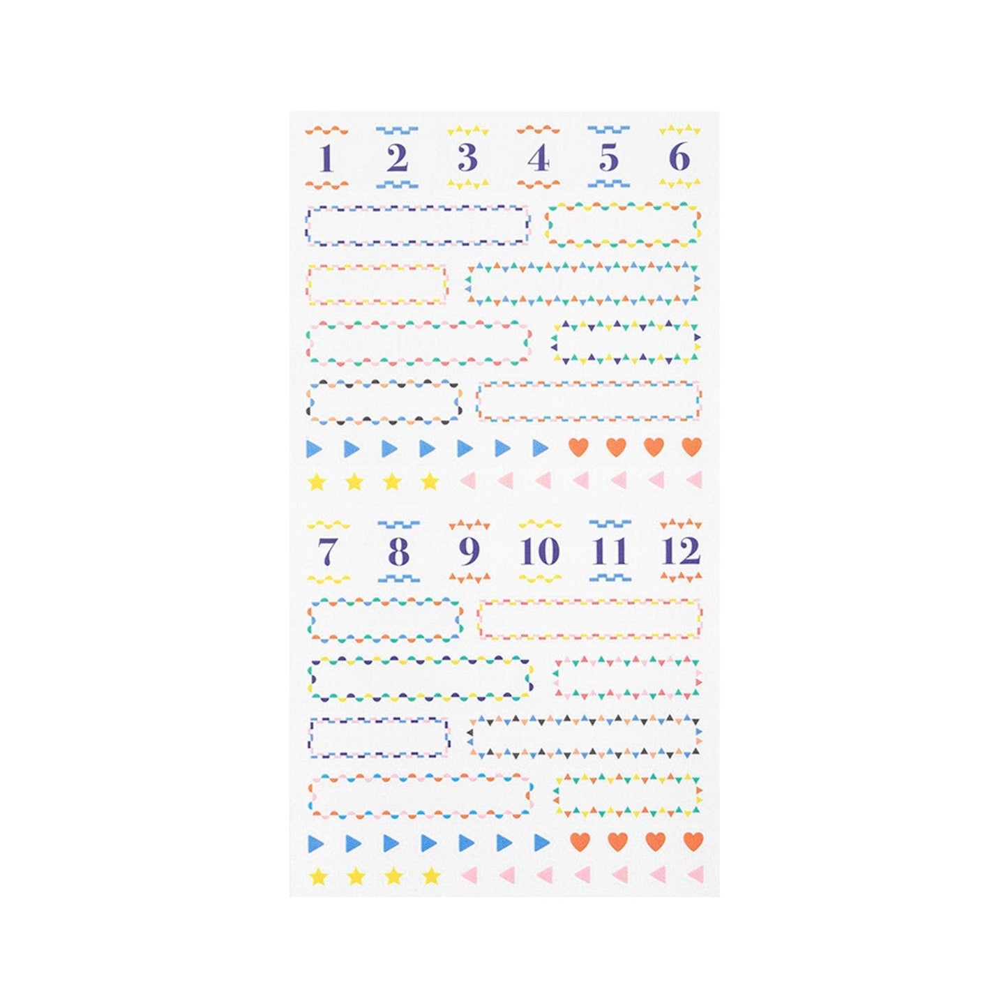 Midori Seal Collection Planner Stickers Removable Pastel | 2389 Title Decorations