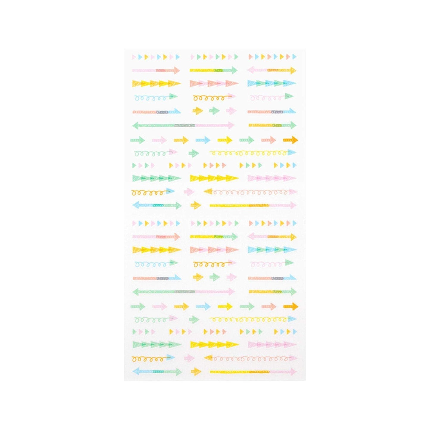 Midori Seal Collection ARROW Planner Stickers Removable Pastel | 2458