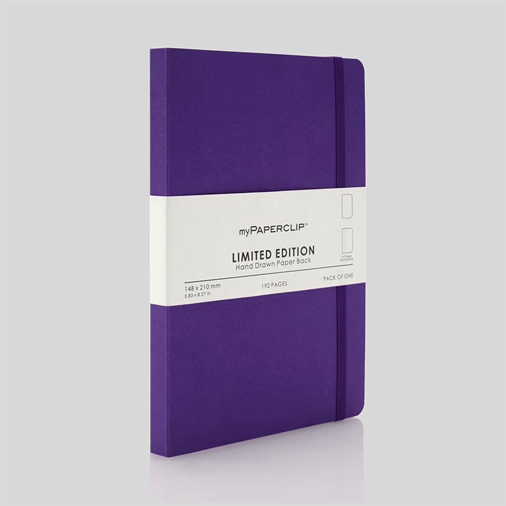 Mypaperclip Limited Edition Hand Drawn Paper Back Plain Notebook A5
