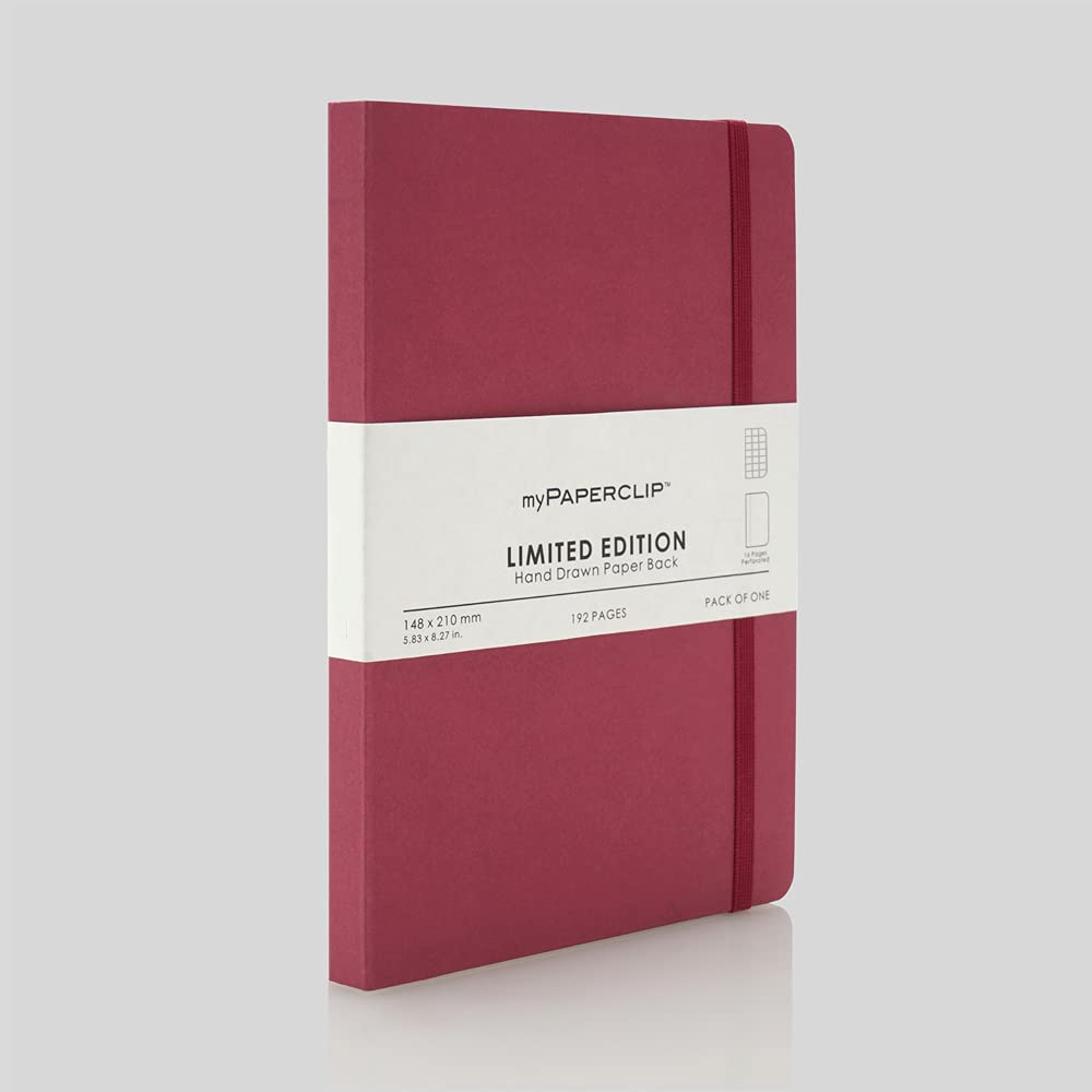 Mypaperclip Limited Edition Hand Drawn Paper Back Plain Notebook A5