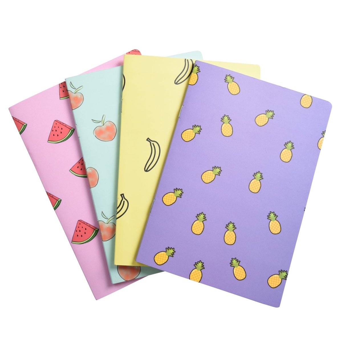 Papboo Set Of 4 Unruled Notebooks