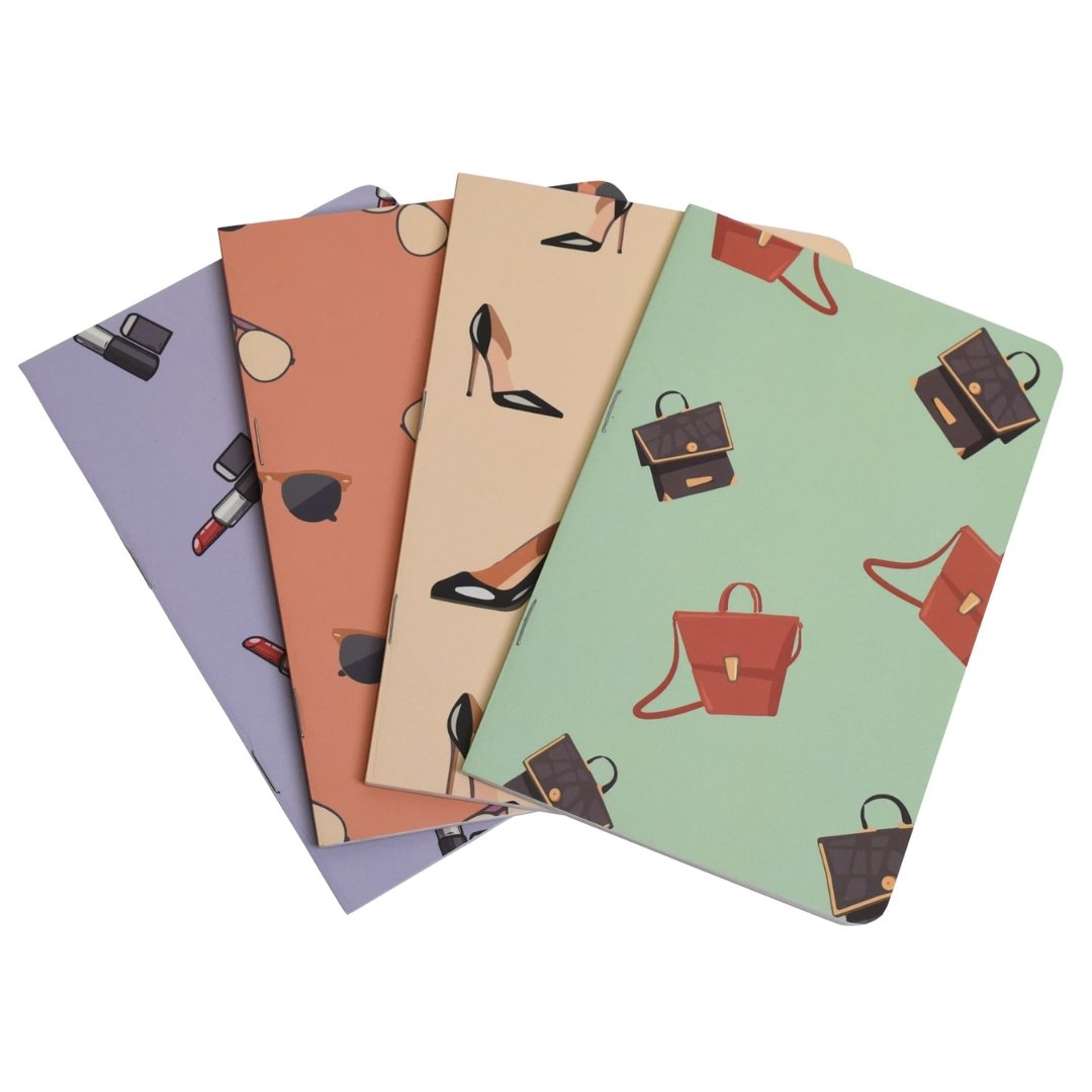 Papboo Set Of 4 Unruled Notebooks