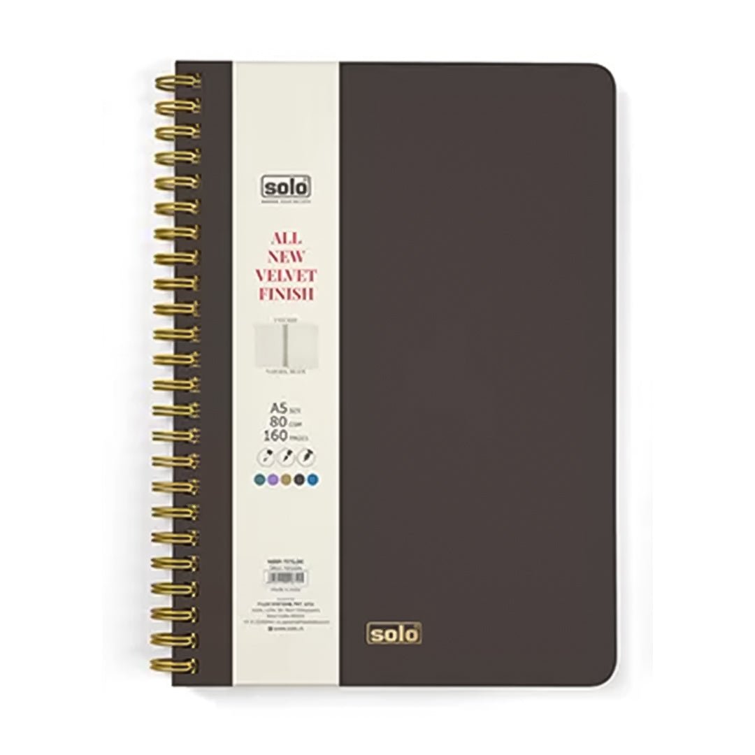 Solo Velvet Finish Notebook (Unruled)-A5