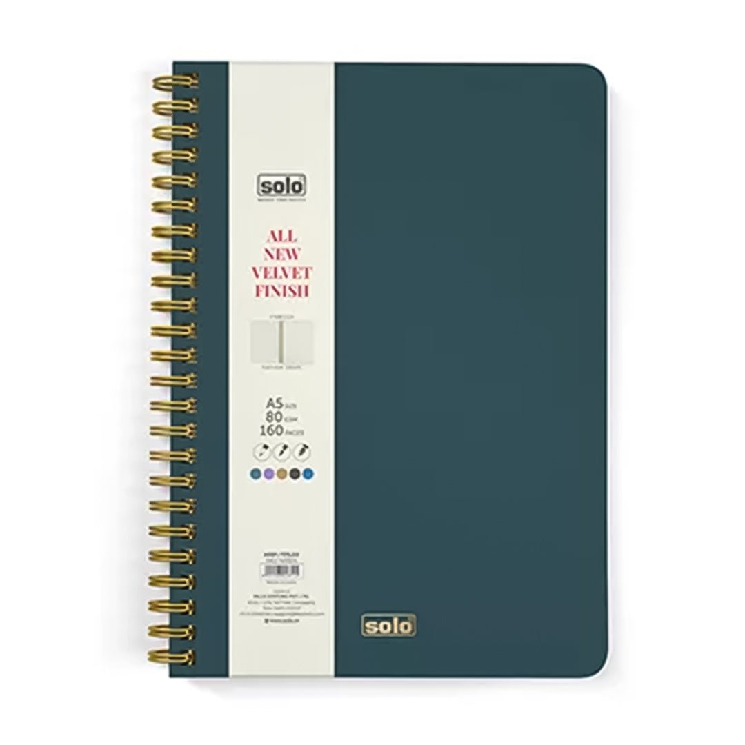 Solo Velvet Finish Notebook (Unruled)-A5