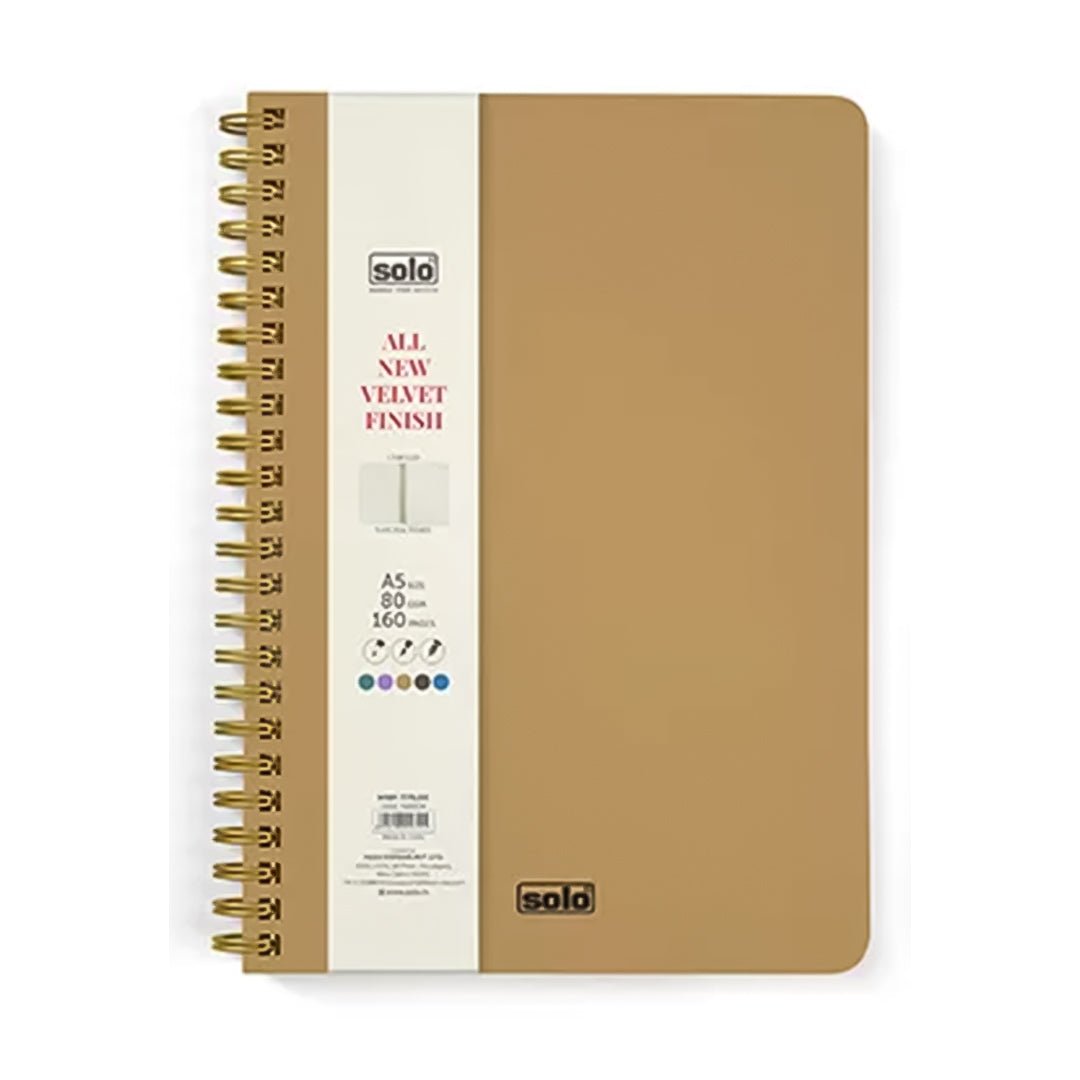 Solo Velvet Finish Notebook (Unruled)-A5