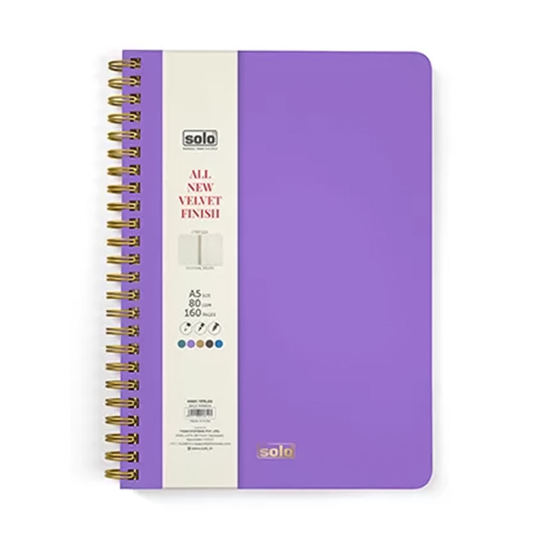 Solo Velvet Finish Notebook (Unruled)-A5