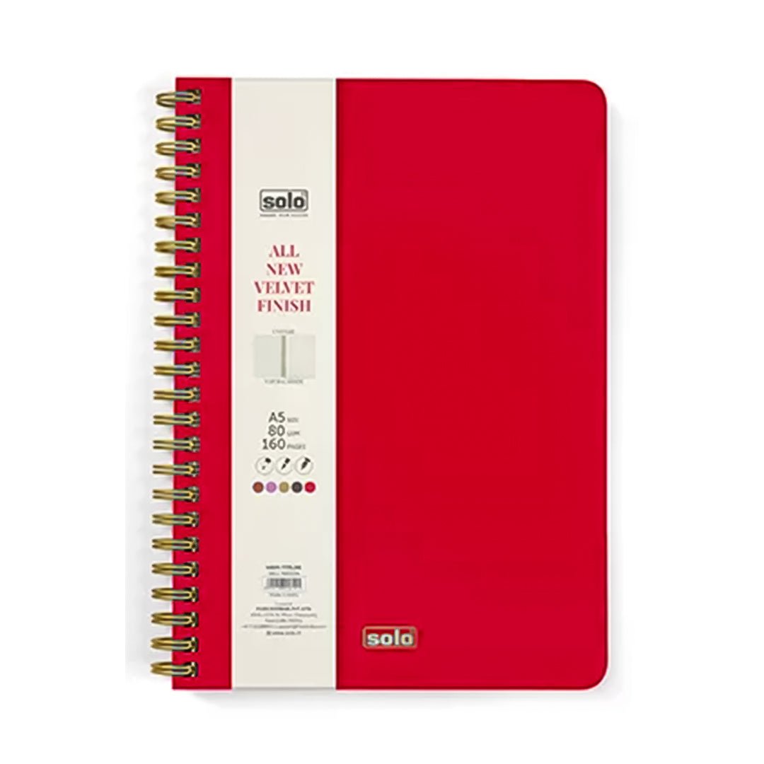 Solo Velvet Finish Notebook (Unruled)-A5