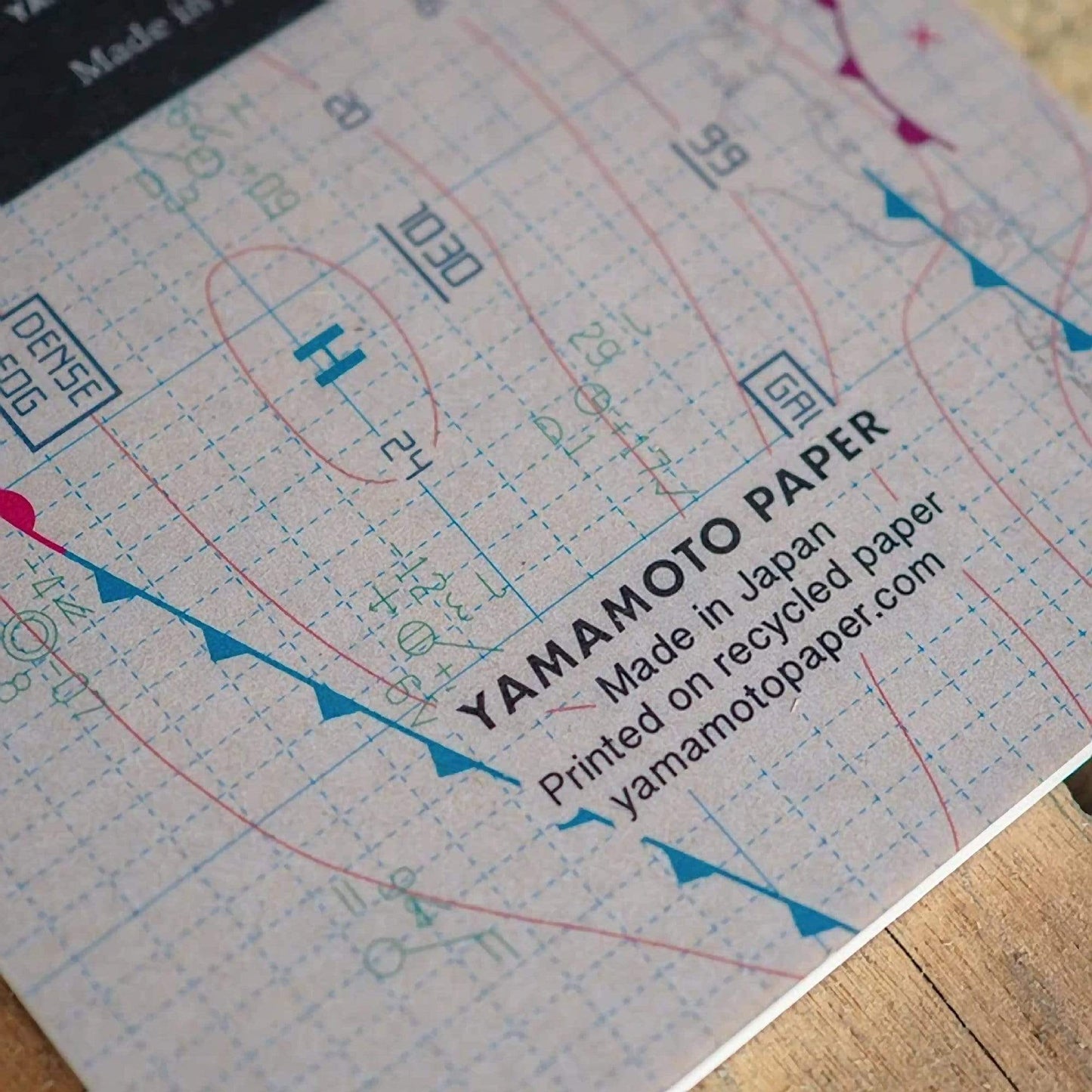 Yamamoto Ro-Biki Notebook 3.6 x 8.3 Blank Basic Chiffon Paper | Weather Map